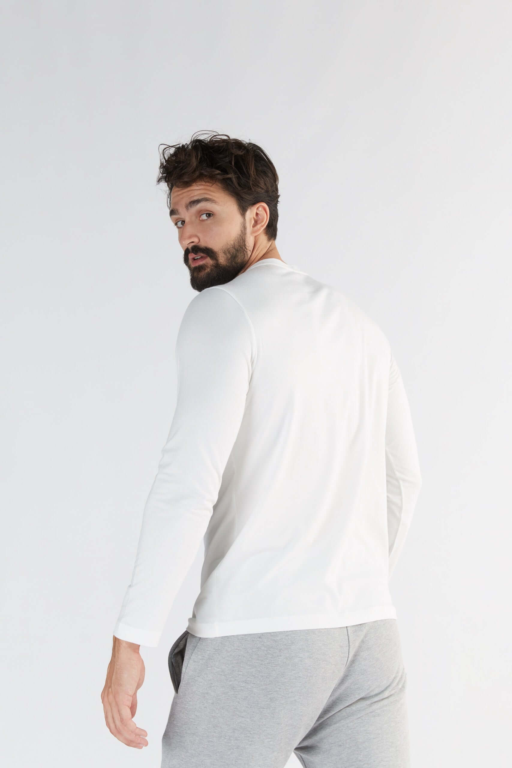 Organic Cotton Blended Men’s Long Sleeve Shirt – Sustainable, Stylish, Comfortable T2110-02