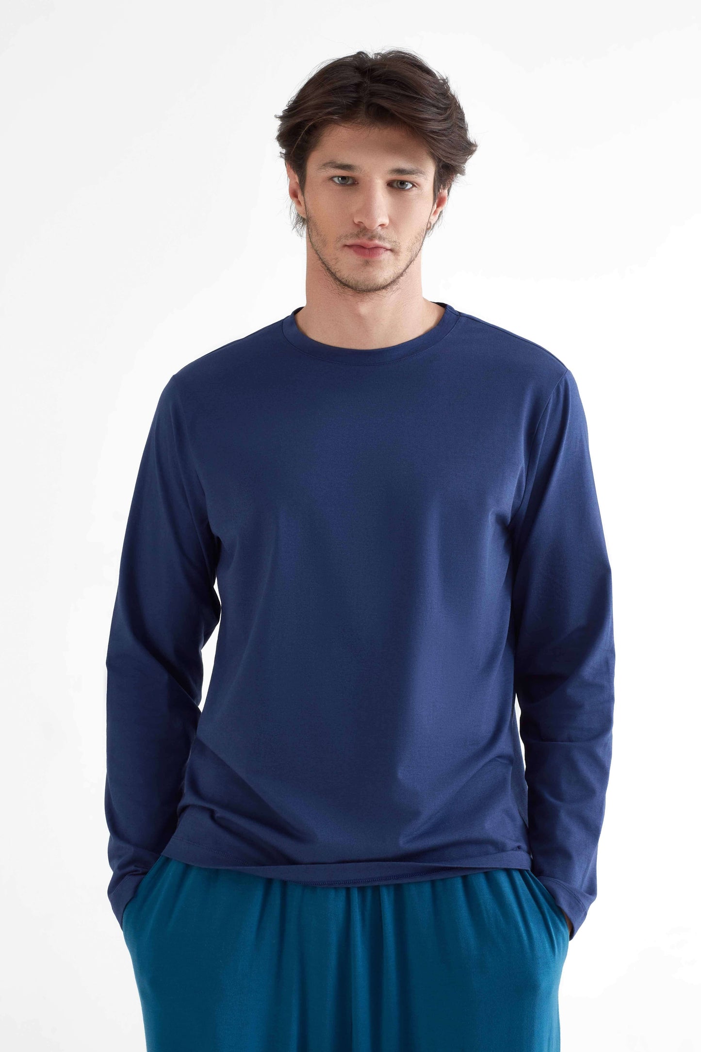 Organic Cotton Blended Men’s Long Sleeve Shirt – Sustainable, Stylish, Comfortable T2110-03