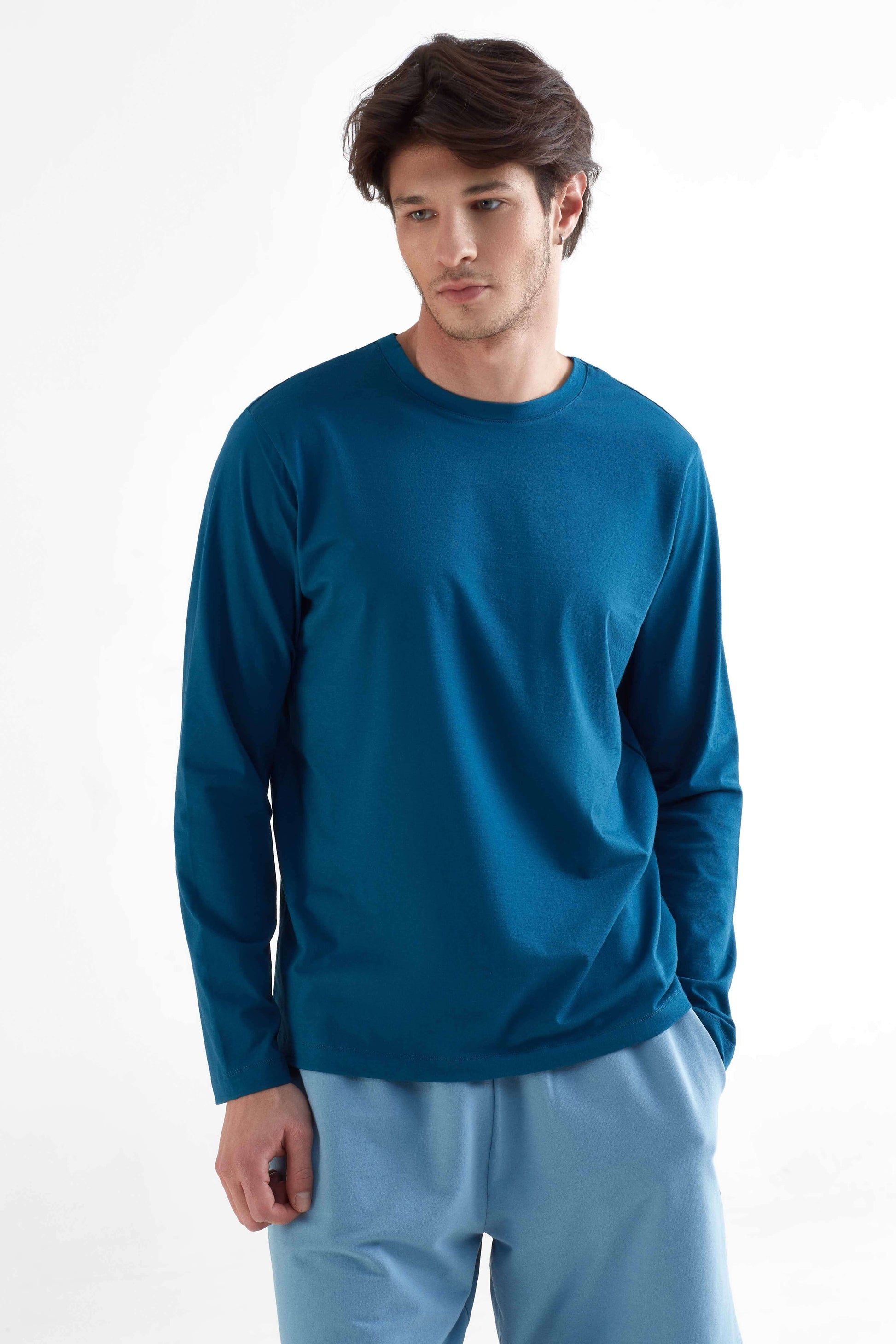 Organic Cotton Blended Men’s Long Sleeve Shirt – Sustainable, Stylish, Comfortable T2110-06