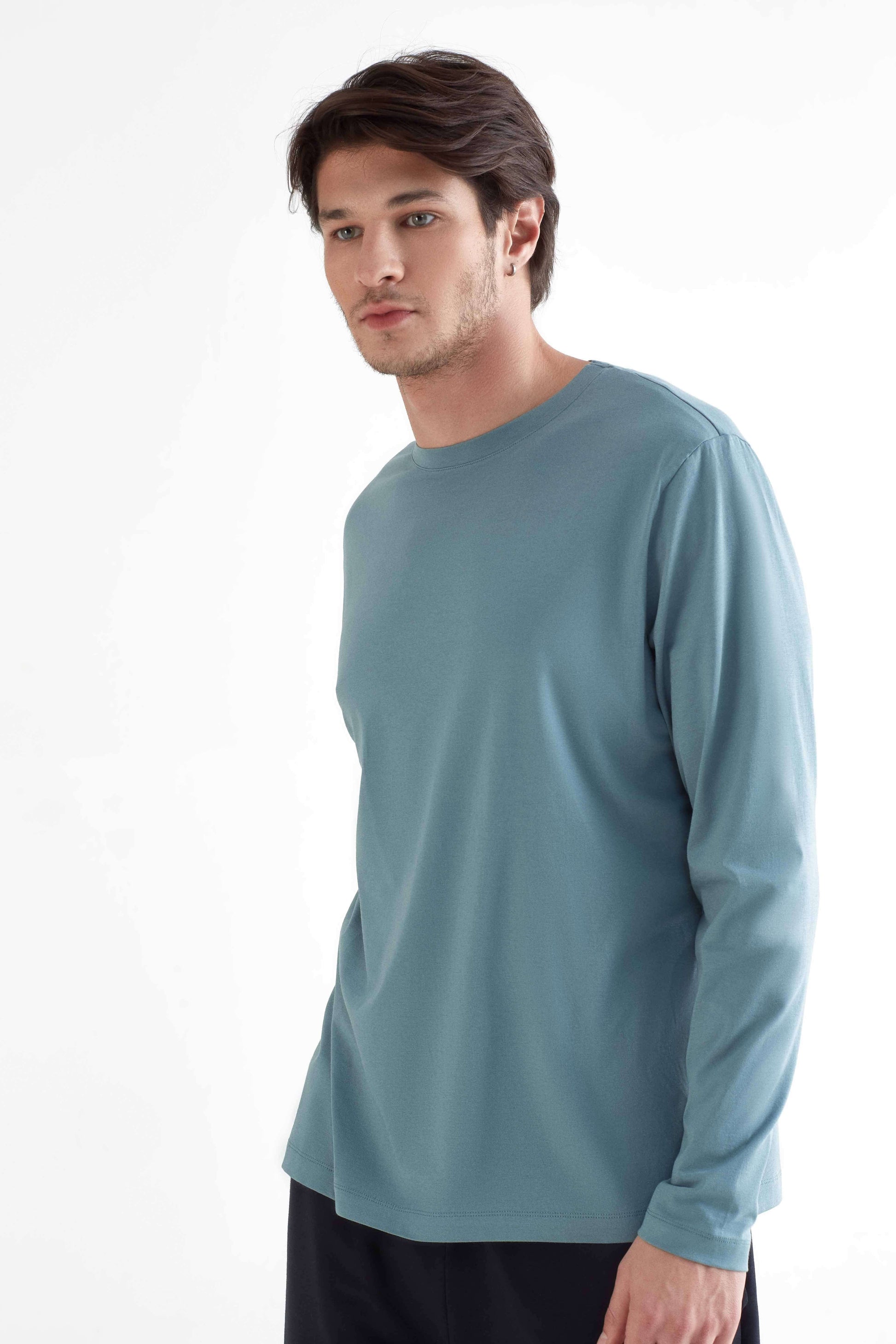 Organic Cotton Blended Men’s Long Sleeve Shirt – Sustainable, Stylish, Comfortable T2110-07