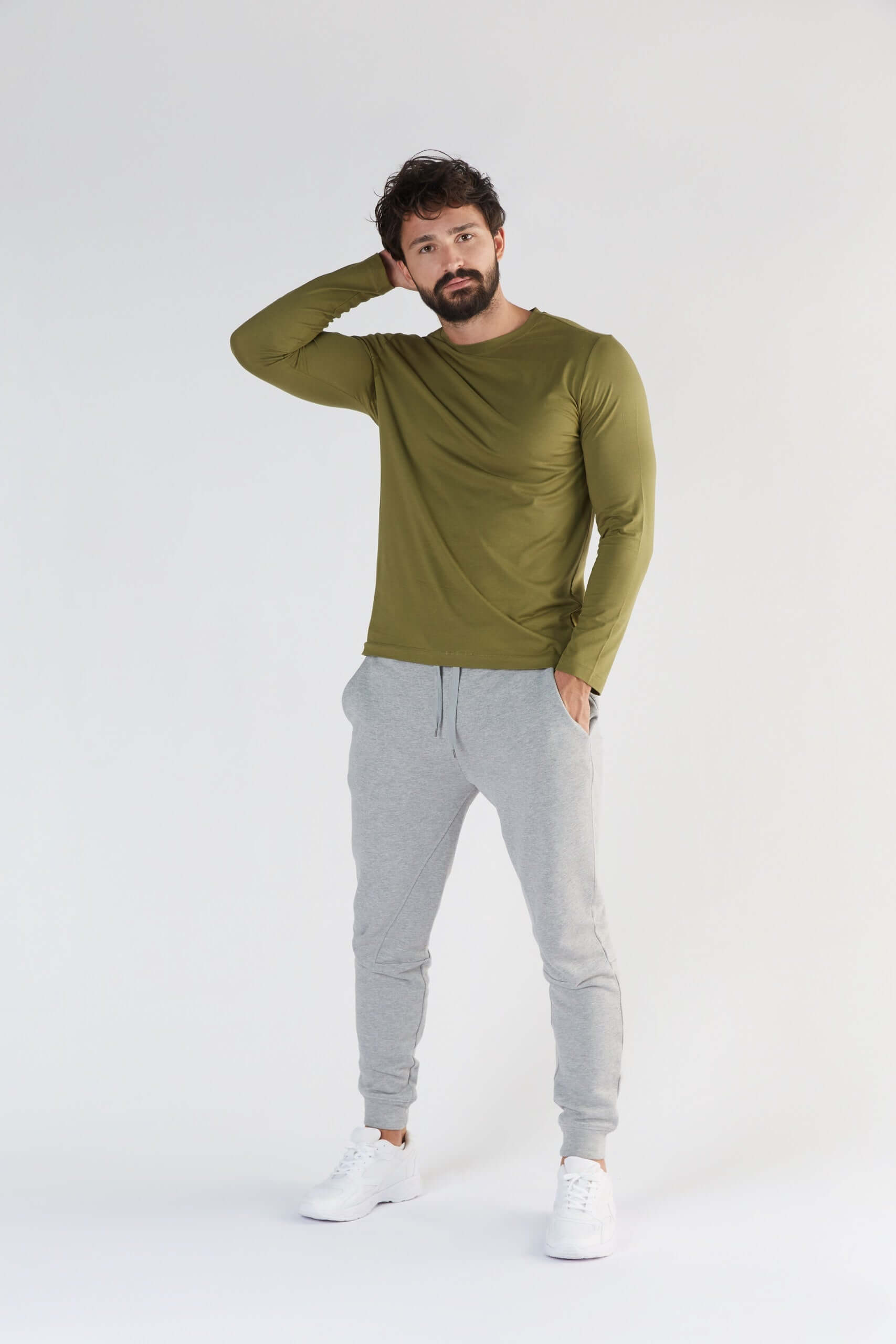 Organic Cotton Blended Men’s Long Sleeve Shirt – Sustainable, Stylish, Comfortable T2110-13